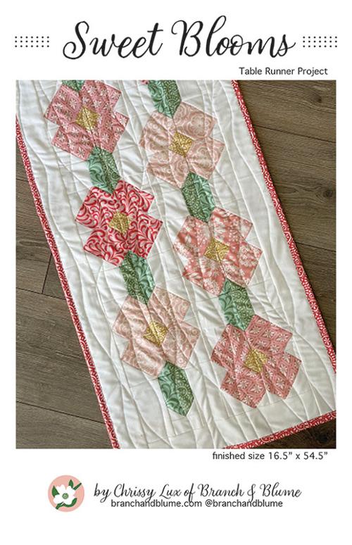 Branch & Blume Sweet Blooms Table Runner Quilt Pattern | Spring Floral Quilt Pattern - Pisgah Needleworks