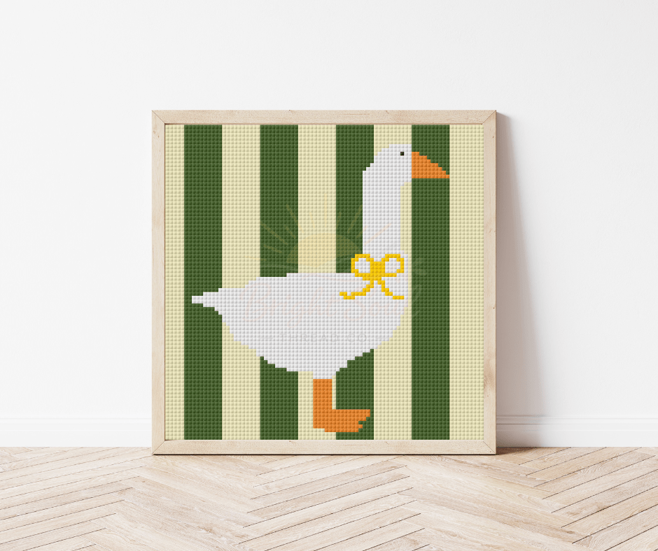 Bright Soul Thread Co. Goose Counted Cross Stitch Kit Medium | Complete Beginner Cross Stitch Kit - Pisgah Needleworks
