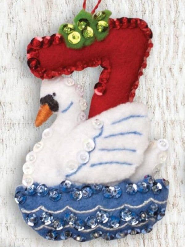 Bucilla 12 Days of Christmas Felt Ornament Kit – Set of 12 Holiday Ornaments - Pisgah Needleworks