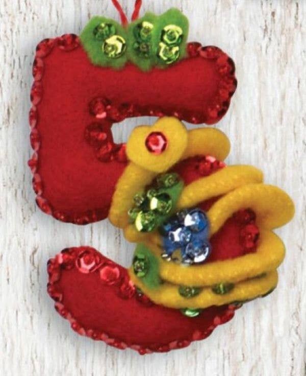 Bucilla 12 Days of Christmas Felt Ornament Kit – Set of 12 Holiday Ornaments - Pisgah Needleworks