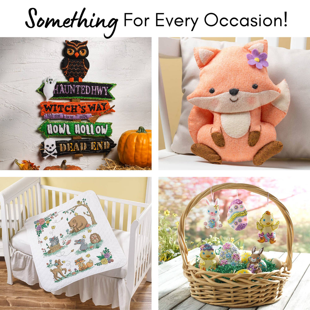 Bucilla Cats in Ugly Sweaters Felt Ornament Kit – Set of 6 Christmas Cat Ornaments - Pisgah Needleworks