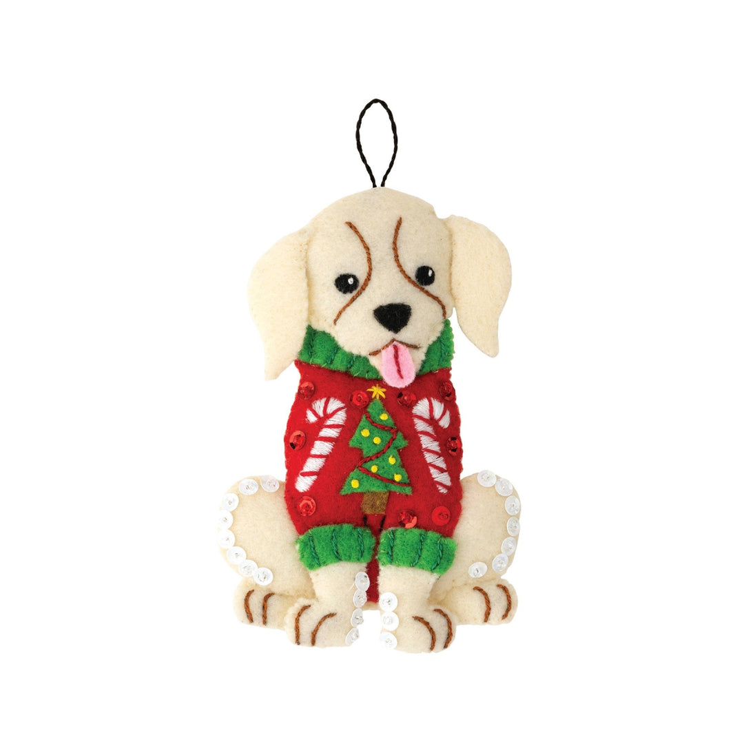 Bucilla Dogs in Ugly Sweaters Felt Ornament Kit – Set of 5 Christmas Dog Ornaments - Pisgah Needleworks