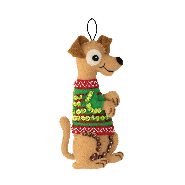 Bucilla Dogs in Ugly Sweaters Felt Ornament Kit – Set of 5 Christmas Dog Ornaments - Pisgah Needleworks