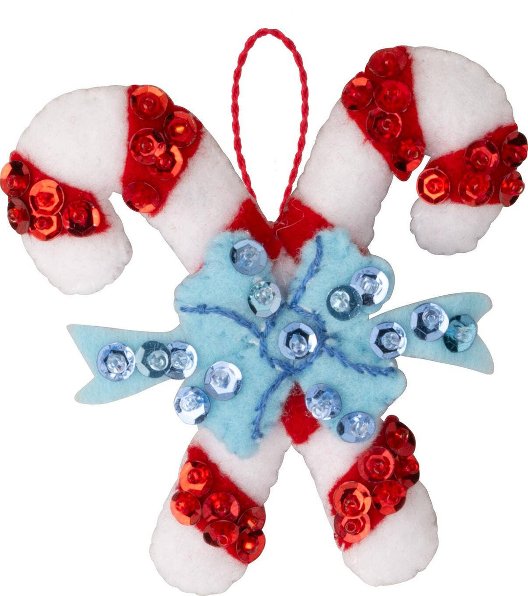 Bucilla North Pole This Way Felt Ornament Kit – Set of 6 Festive Christmas Ornaments - Pisgah Needleworks