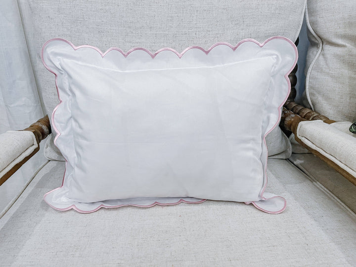 Southern Proper Blanks - Pillowcase - Scalloped edge: White / 12”x 20” - Pisgah Needleworks