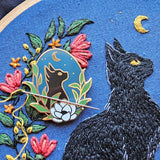 Jessica Long Embroidery – Black Cat Enamel Needle Minder