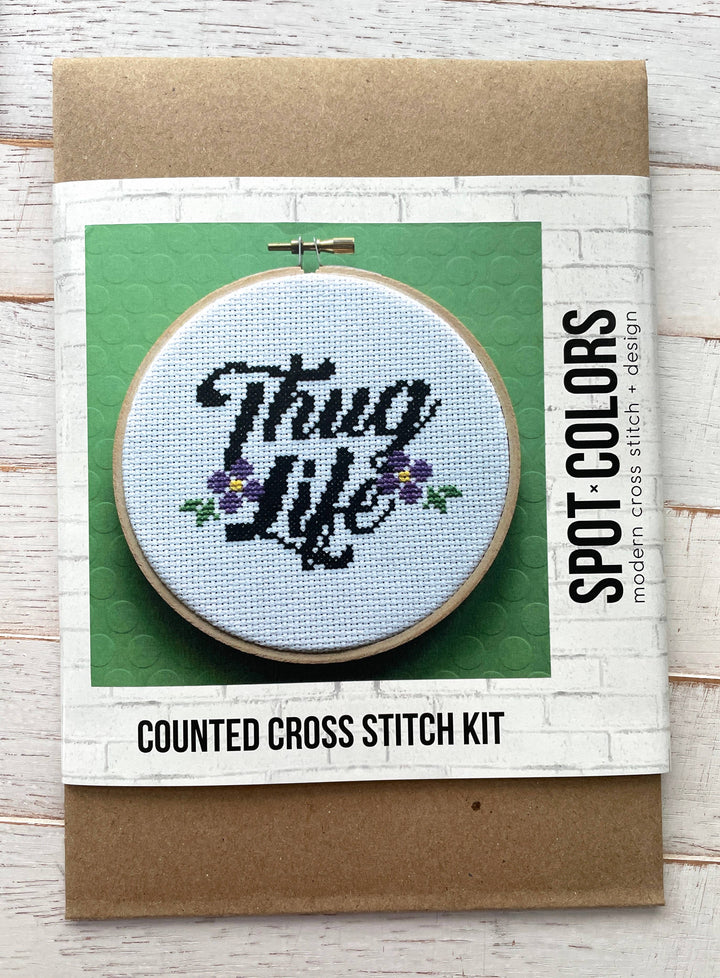 Spot Colors - Thug Life Cross Stitch Kit