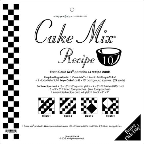 Cake Mix Recipe 10 Quilt Papers by Moda Fabrics - Pisgah Needleworks