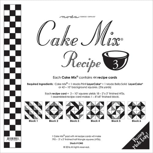 Cake Mix Recipe 3 Quilt Papers by Moda Fabrics - Pisgah Needleworks