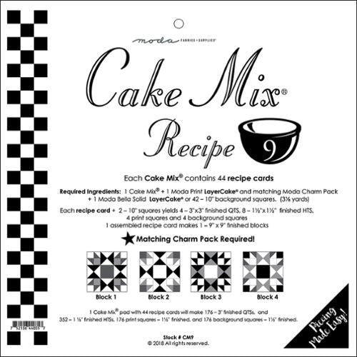 Cake Mix Recipe 9 Quilt Papers by Moda Fabrics - Pisgah Needleworks