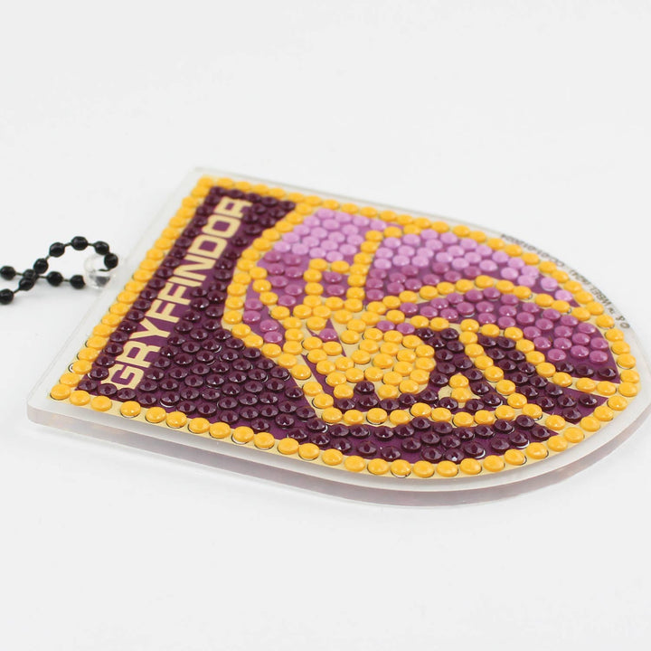 Camelot - HP Gryffindor Crest Diamond Painting Key Chain Kit: 01 Multi - Pisgah Needleworks