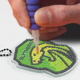 Camelot - HP Slytherin Crest Diamond Painting Key Chain Kit: 01 Multi - Pisgah Needleworks