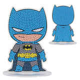 Batman figurine made from small beads on a white background