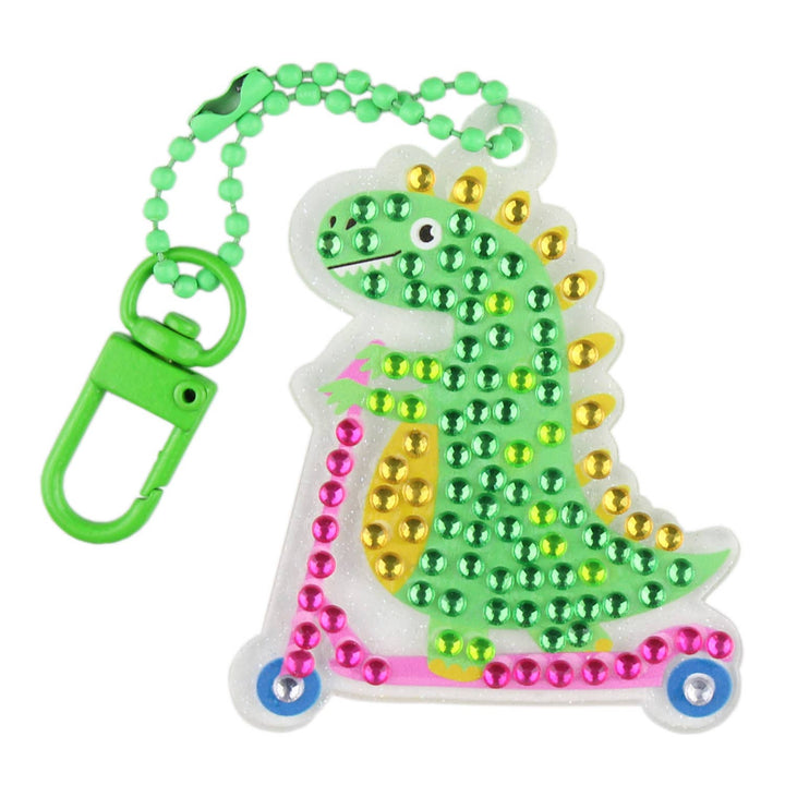 Camelot - Dino Scooter Diamond Painting Key Charm Kit: 01 Multi - Pisgah Needleworks