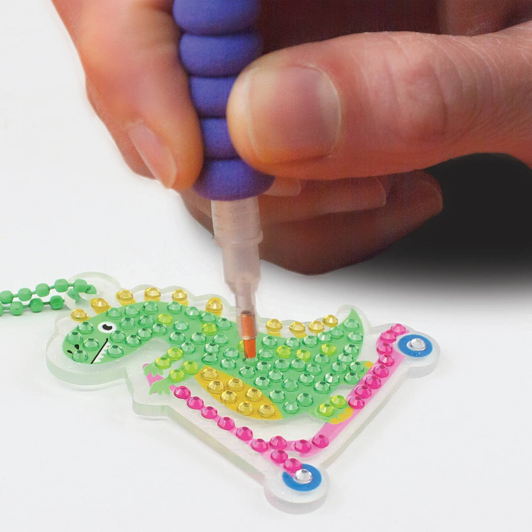 Camelot - Dino Scooter Diamond Painting Key Charm Kit: 01 Multi - Pisgah Needleworks
