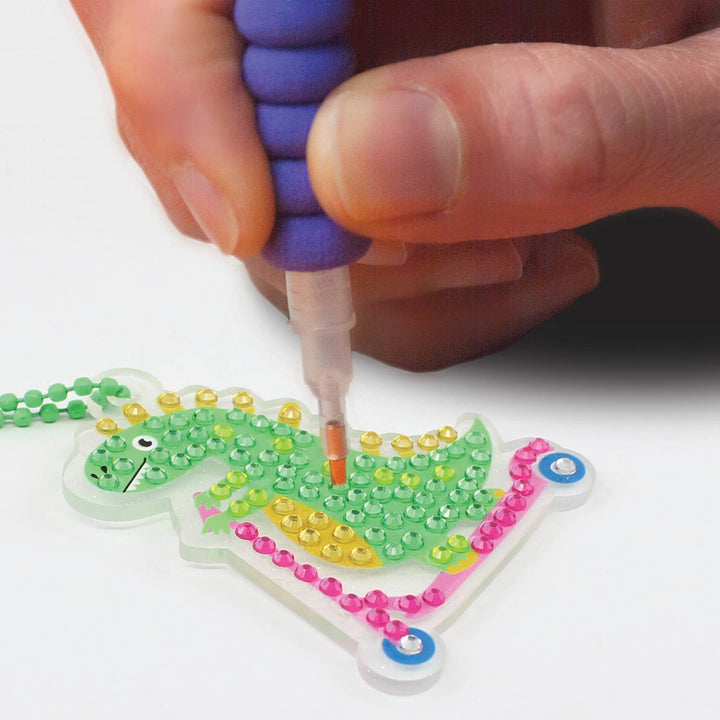 Camelot - Dino Scooter Diamond Painting Key Charm Kit: 01 Multi - Pisgah Needleworks