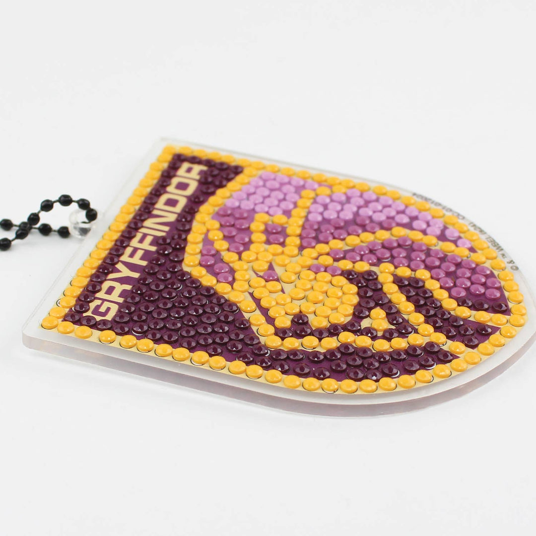 Camelot - HP Gryffindor Crest Diamond Painting Key Chain Kit - Pisgah Needleworks