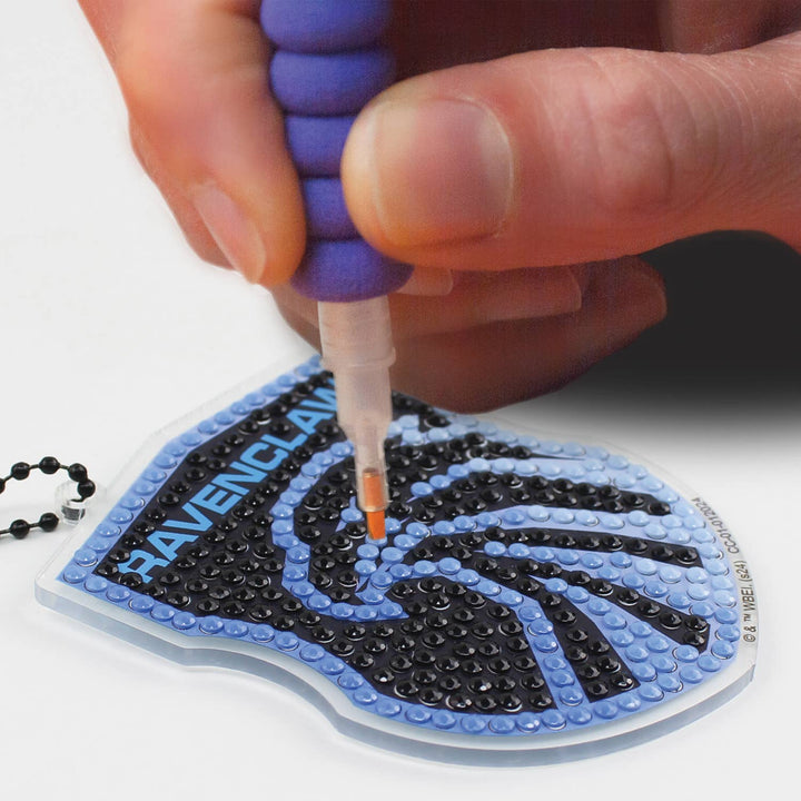 Camelot - HP Ravenclaw Crest Diamond Painting Key Chain Kit - Pisgah Needleworks