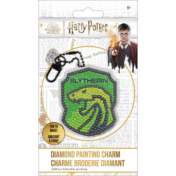 Camelot - HP Slytherin Crest Diamond Painting Key Chain Kit - Pisgah Needleworks