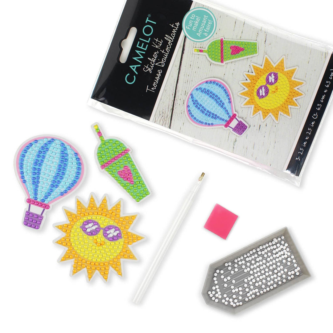 Camelot - Summer Time Diamond Painting Sticker Kit: 01 Multi - Pisgah Needleworks
