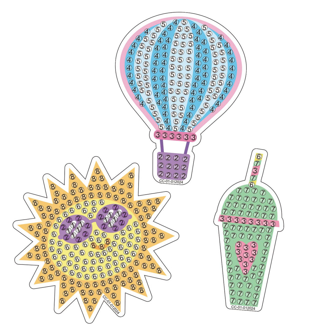 Camelot - Summer Time Diamond Painting Sticker Kit: 01 Multi - Pisgah Needleworks