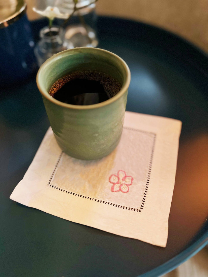 Cate Paper Co. – Cherry Blossom Napkins Embroidery Kit (Set of 4) - Pisgah Needleworks