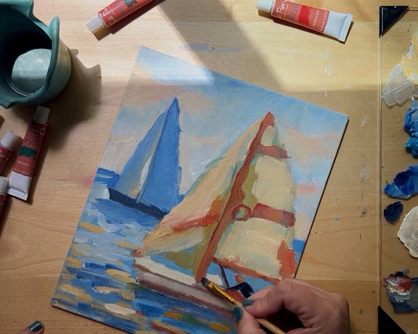 Cate Paper Co. - East Coast Regatta painting kit, impressionist painting kit - Pisgah Needleworks