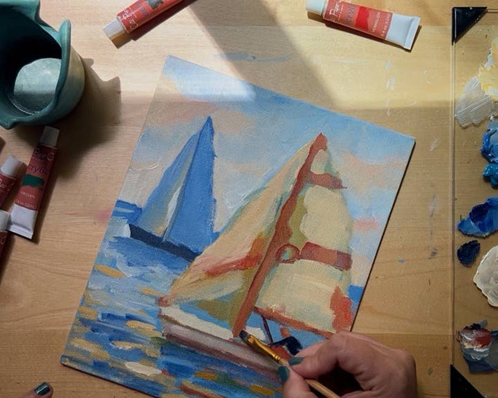 Cate Paper Co. - East Coast Regatta painting kit, impressionist painting kit - Pisgah Needleworks