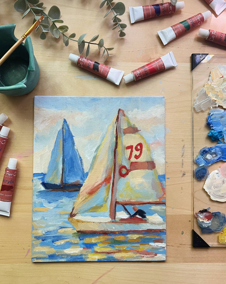 Cate Paper Co. - East Coast Regatta painting kit, impressionist painting kit - Pisgah Needleworks