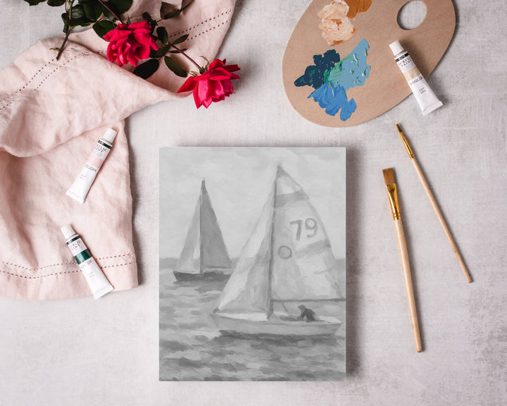 Cate Paper Co. - East Coast Regatta painting kit, impressionist painting kit - Pisgah Needleworks