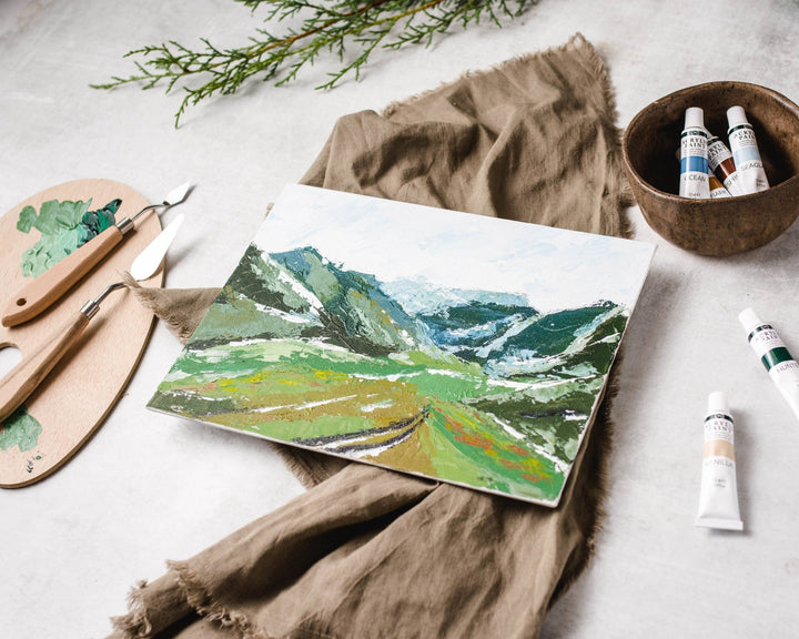 Cate Paper Co. - Mountain Valley palette knife painting kit - Pisgah Needleworks