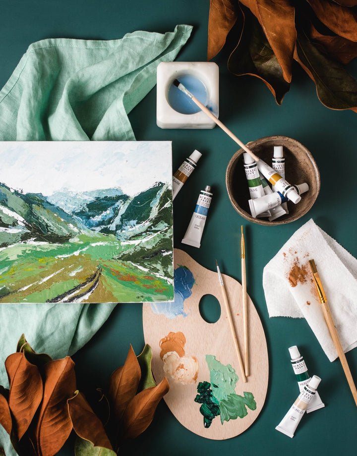 Cate Paper Co. - Mountain Valley palette knife painting kit - Pisgah Needleworks