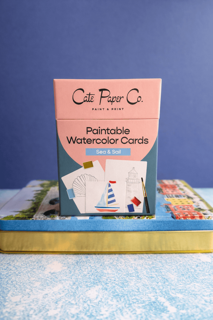 Cate Paper Co. - Paintable Watercolor Card Deck - Sea and Sail - Pisgah Needleworks