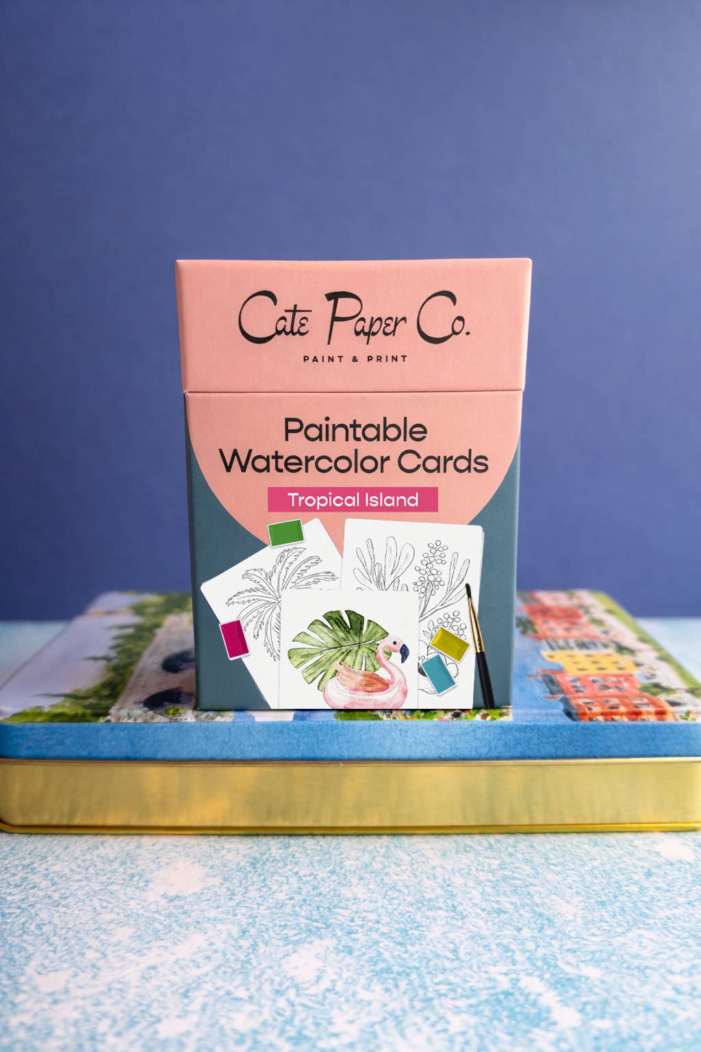 Cate Paper Co. - Paintable Watercolor Card Deck - Tropical Island - Pisgah Needleworks
