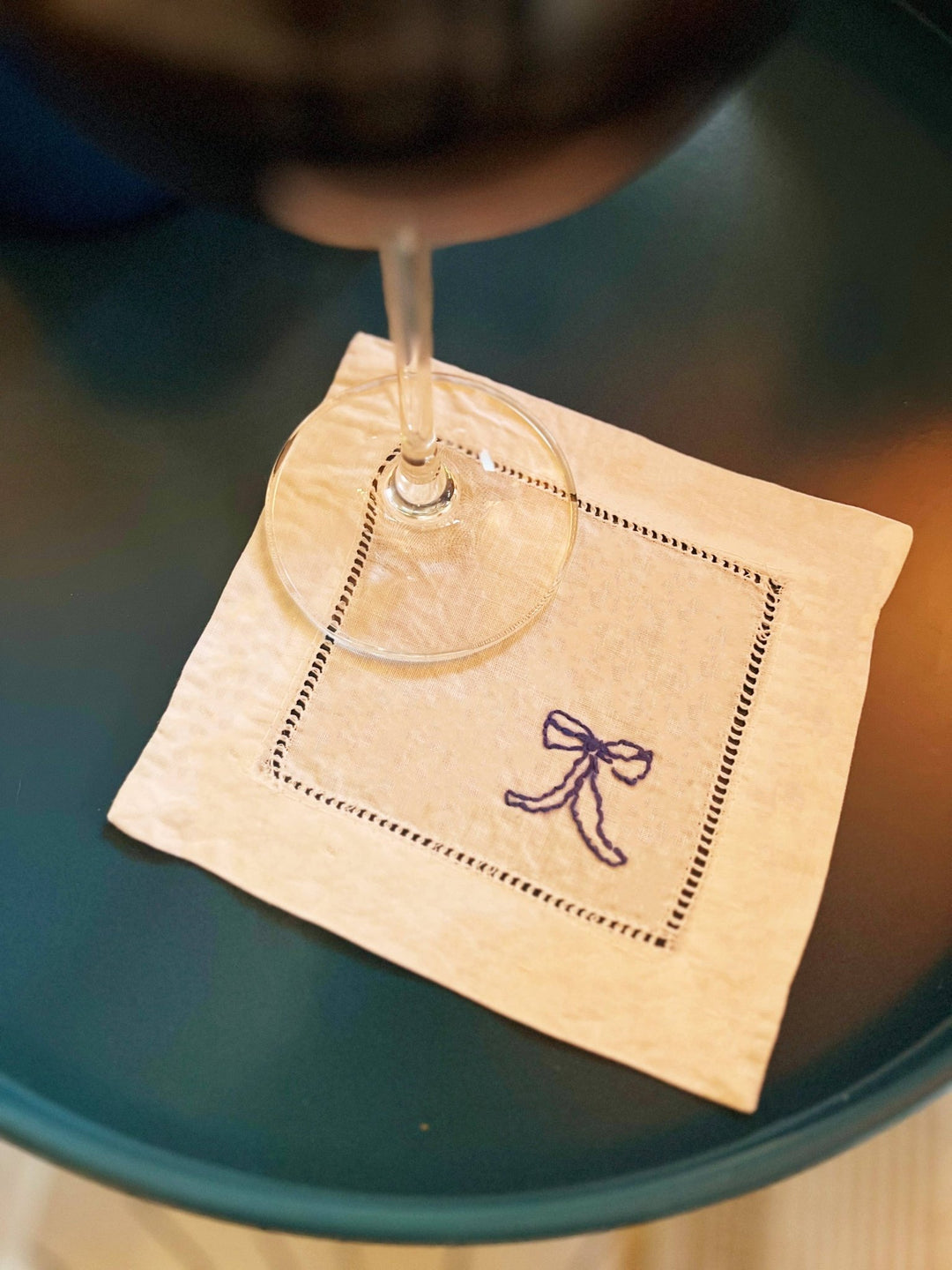 Cate Paper Co. – Ribbon Bow Napkins Embroidery Kit (Set of 4) - Pisgah Needleworks