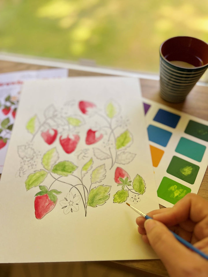 Cate Paper Co. - Strawberry Fields watercolor painting kit - Pisgah Needleworks