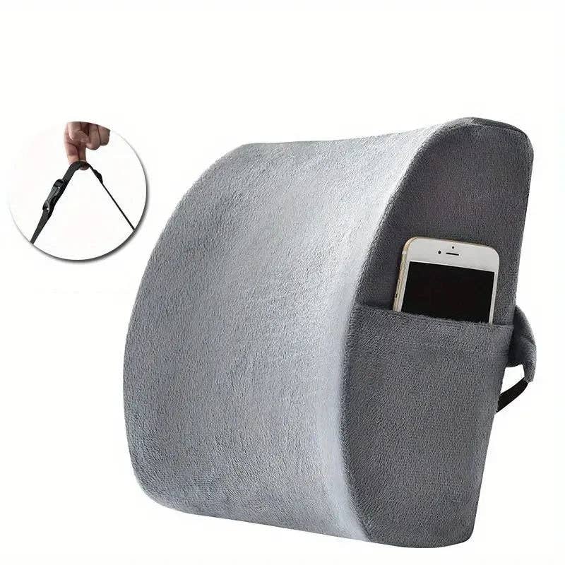 Crafteaze by Valari Lumbar Support Cushion with Pocket | Purple