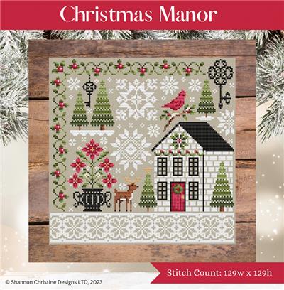 Christmas Manor Cross Stitch Pattern | Shannon Christine Designs Booklet - Pisgah Needleworks