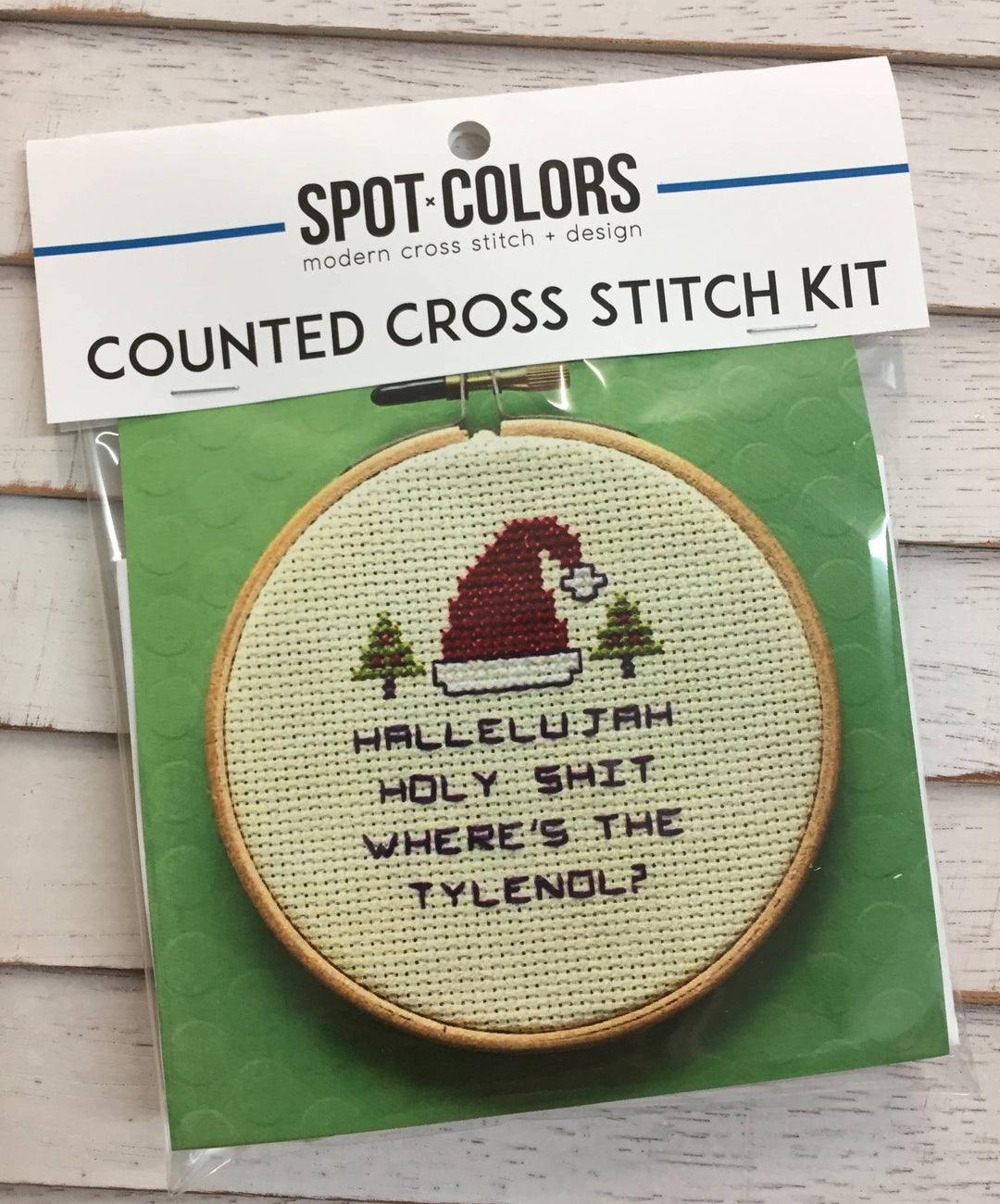 Christmas Vacation Quote Cross Stitch Kit – Funny Holiday Design - Pisgah Needleworks