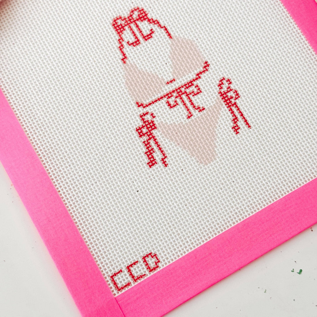 Cotswold Co Designs Bow Bikini Needlepoint Canvas – 3” Hand - Painted on 18 Mesh - Pisgah Needleworks