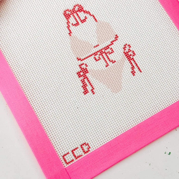 Cotswold Co Designs Bow Bikini Needlepoint Canvas – 3” Hand - Painted on 18 Mesh - Pisgah Needleworks