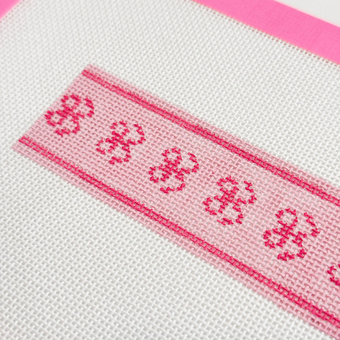 Cotswold Co Designs - Bow Coquette Key Fob Keychain Needlepoint Canvas 18 Mesh 7” - Pisgah Needleworks