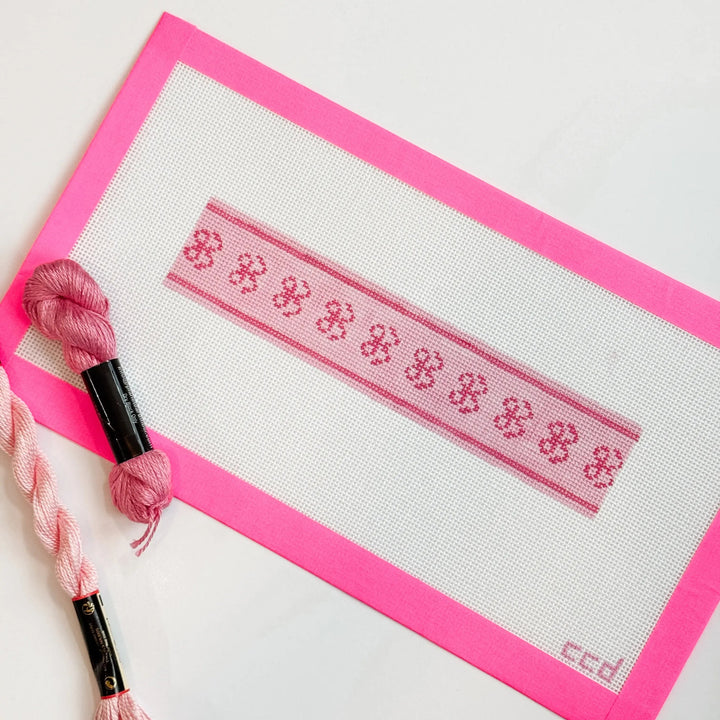 Cotswold Co Designs - Bow Coquette Key Fob Keychain Needlepoint Canvas 18 Mesh 7” - Pisgah Needleworks