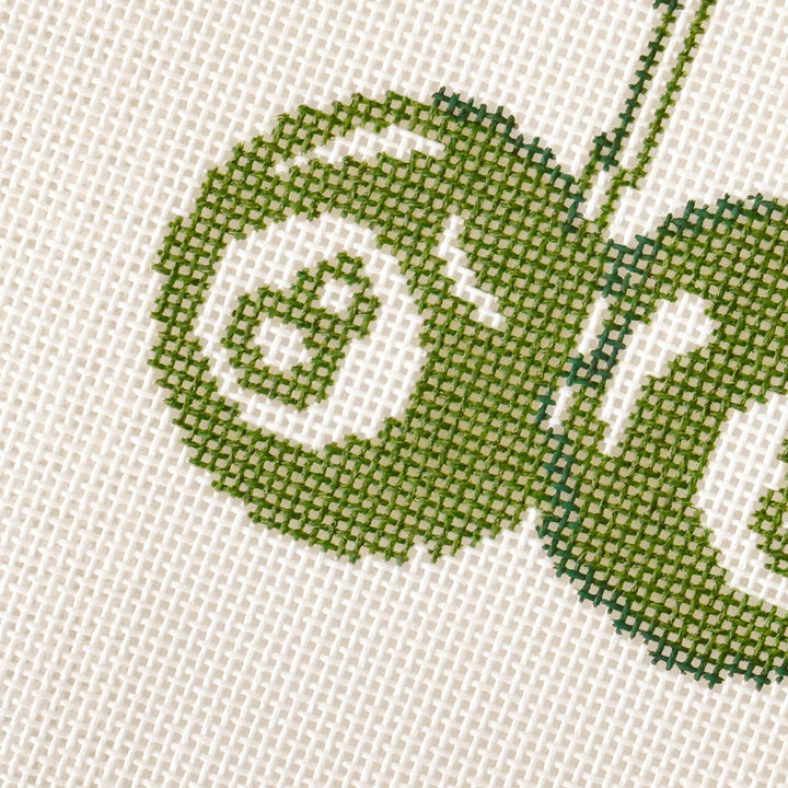 Cotswold Co Designs Cherry Eight Ball Needlepoint Canvas | 3" x 4" | 18 Mesh - Pisgah Needleworks
