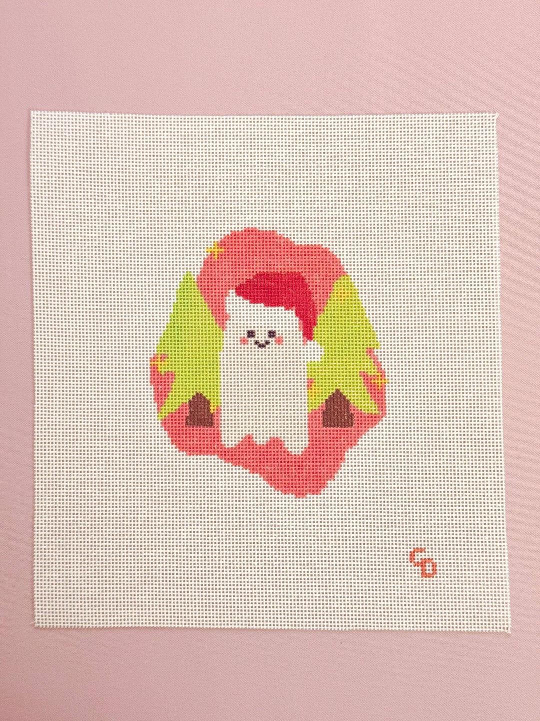 Cotswold Co Designs – Christmas Ghost Aesthetic Needlepoint Canvas | 18 Mesh - Pisgah Needleworks