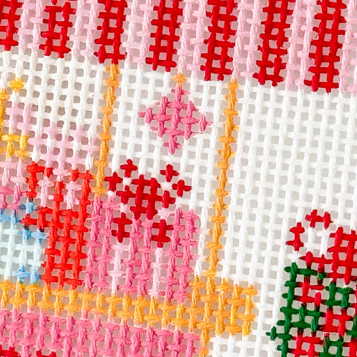 Cotswold Co Designs Christmas Trolley Cart Needlepoint Canvas | 4" | 18 Mesh - Pisgah Needleworks
