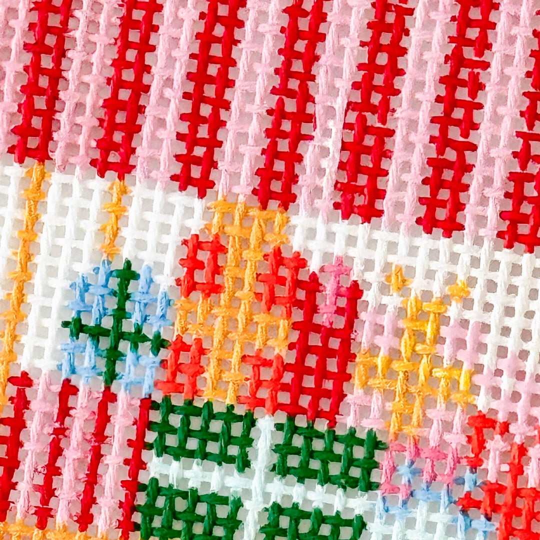 Cotswold Co Designs Christmas Trolley Cart Needlepoint Canvas | 4" | 18 Mesh - Pisgah Needleworks