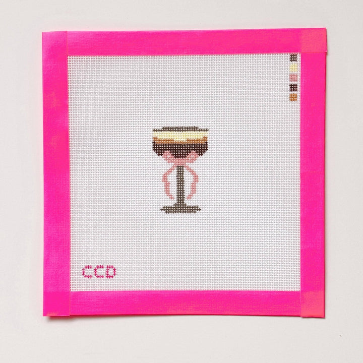 Cotswold Co Designs – Espresso Martini Needlepoint Canvas (2") – 18 Mesh - Pisgah Needleworks