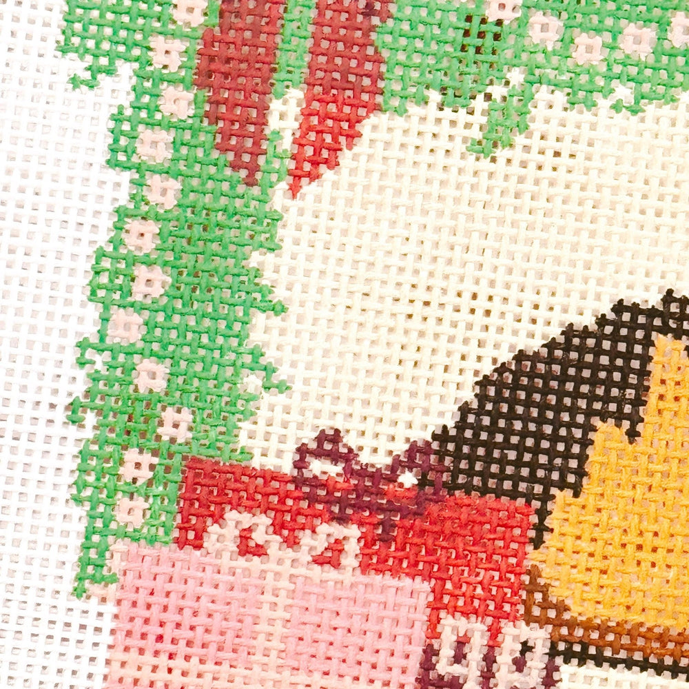 Cotswold Co. Designs Hand - Painted Needlepoint Canvas – Christmas Fireplace, 8”, 18 Mesh - Pisgah Needleworks