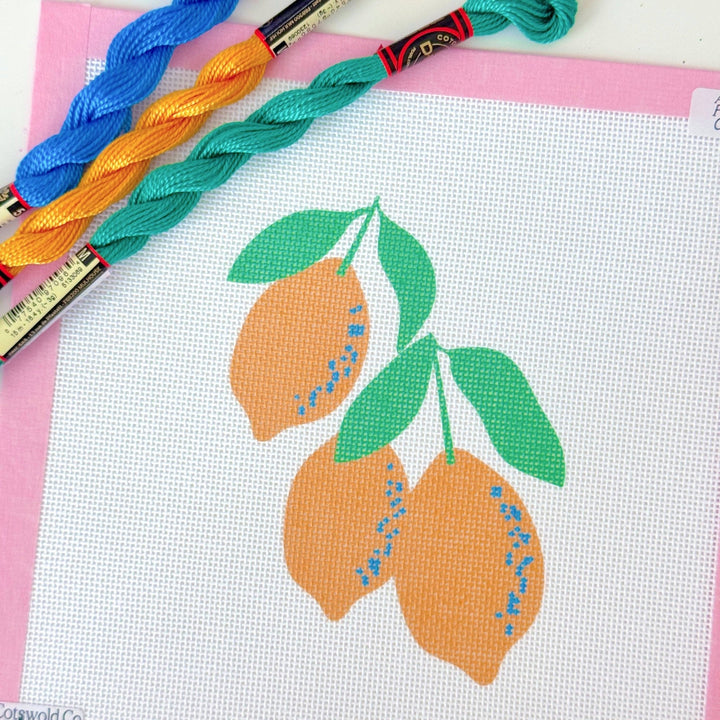 Cotswold Co Designs Lemon Tree Needlepoint Canvas | 18 Mesh - Pisgah Needleworks